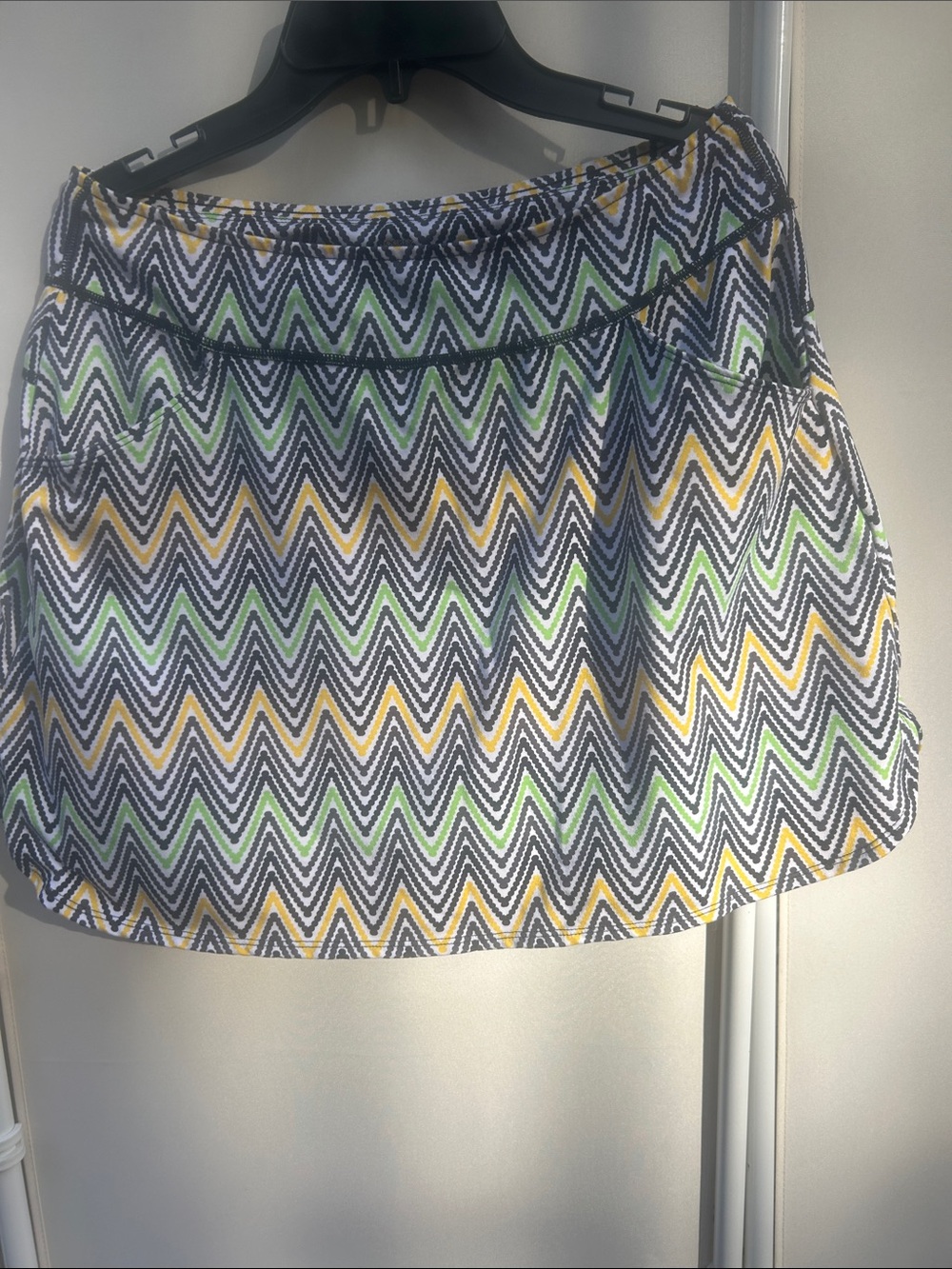 Jockey Chevron Mini Skort in black Green & Yellow